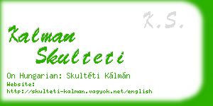 kalman skulteti business card