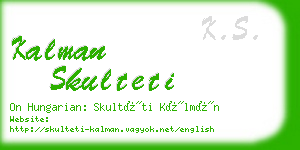 kalman skulteti business card